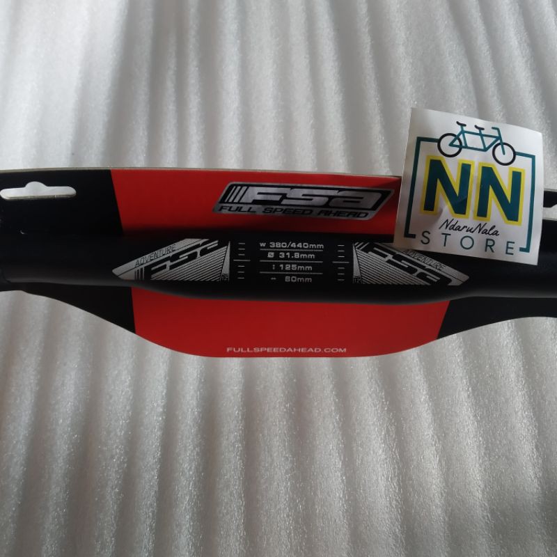 Dropbar stang sepeda FSA Adventure warna hitam OS 31.8 x 380/440 mm roadbike balap nnstore