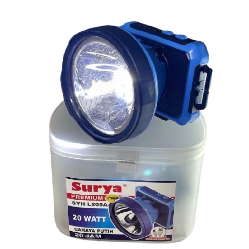 Head Lamp / Senter Kepala Surya SYH-L205A 20W Cahaya Putih Tahan Air