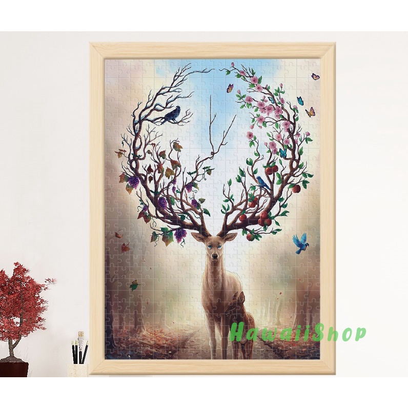 Puzzle Jigsaw 1000 pcs kayu Uk.70 x 50cm -Elk