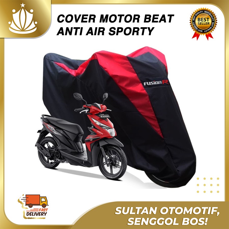 Sarung Motor Warna HONDA BEAT Waterproof / Penutup Motor Warna BEAT / Cover Motor Merek FUSION R