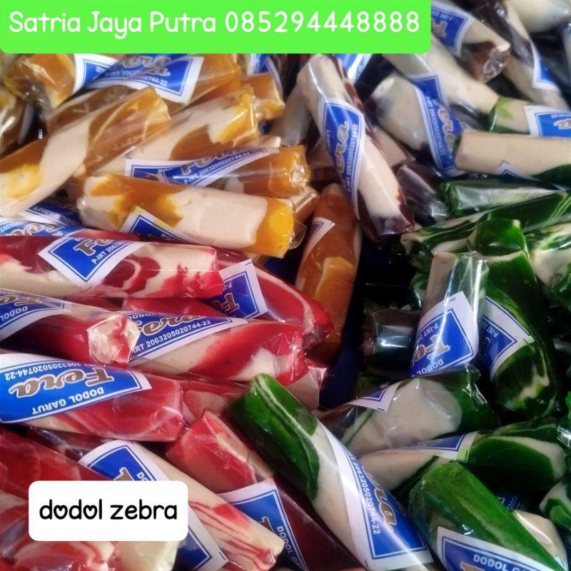 

dodol garut zebra kertas dan buah buahan 1kg