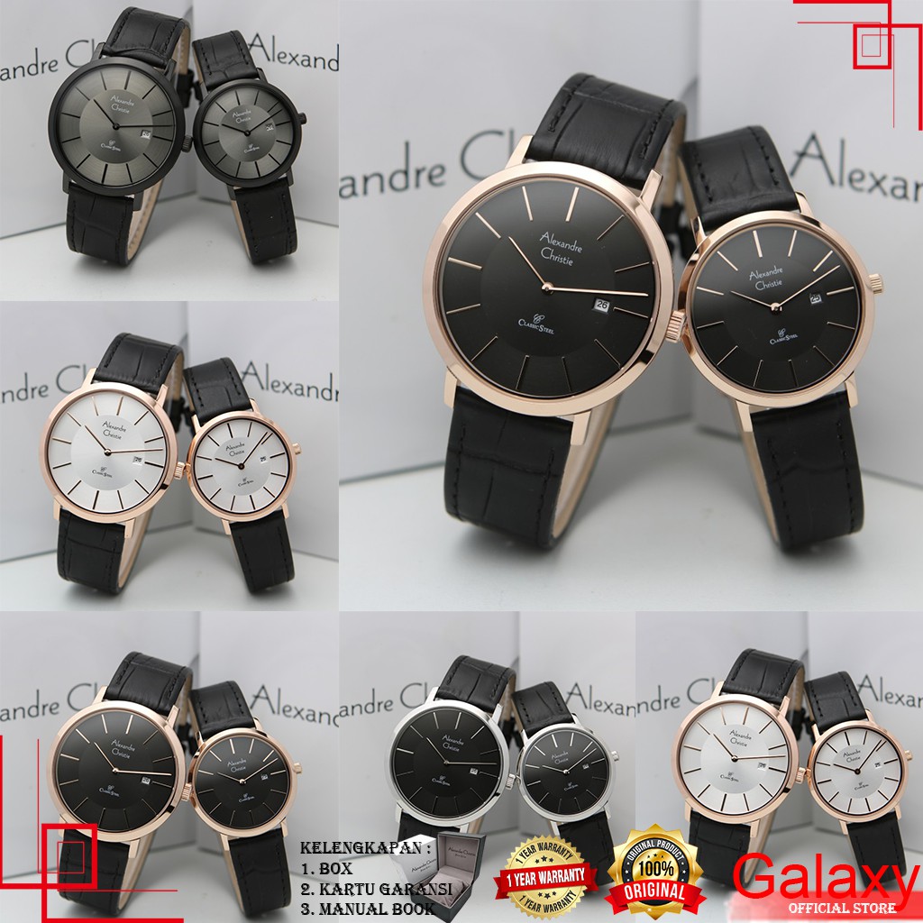 ALEXANDER CHRISTIE COUPLE ORIGINAL JAM TANGAN ALEXANDRE CHRISTIE COUPLE JAM ALEXANDER CRISTIE 8599