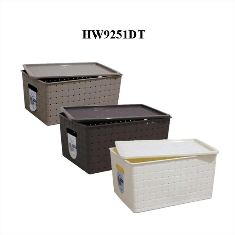 KERANJANG LUGANO HAWAII TUTUP BESAR 9252/STORAGE BOX/KERANJANG BASKET HAWAII