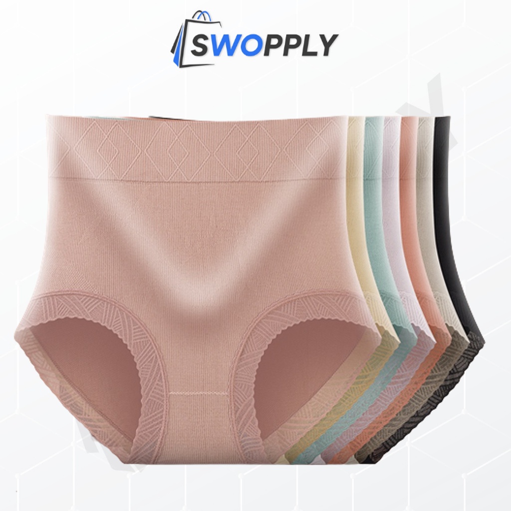Swopply W235 Celana Dalam Highwaist Polos Pakaian Dalam Wanita High Quality Berkualitas