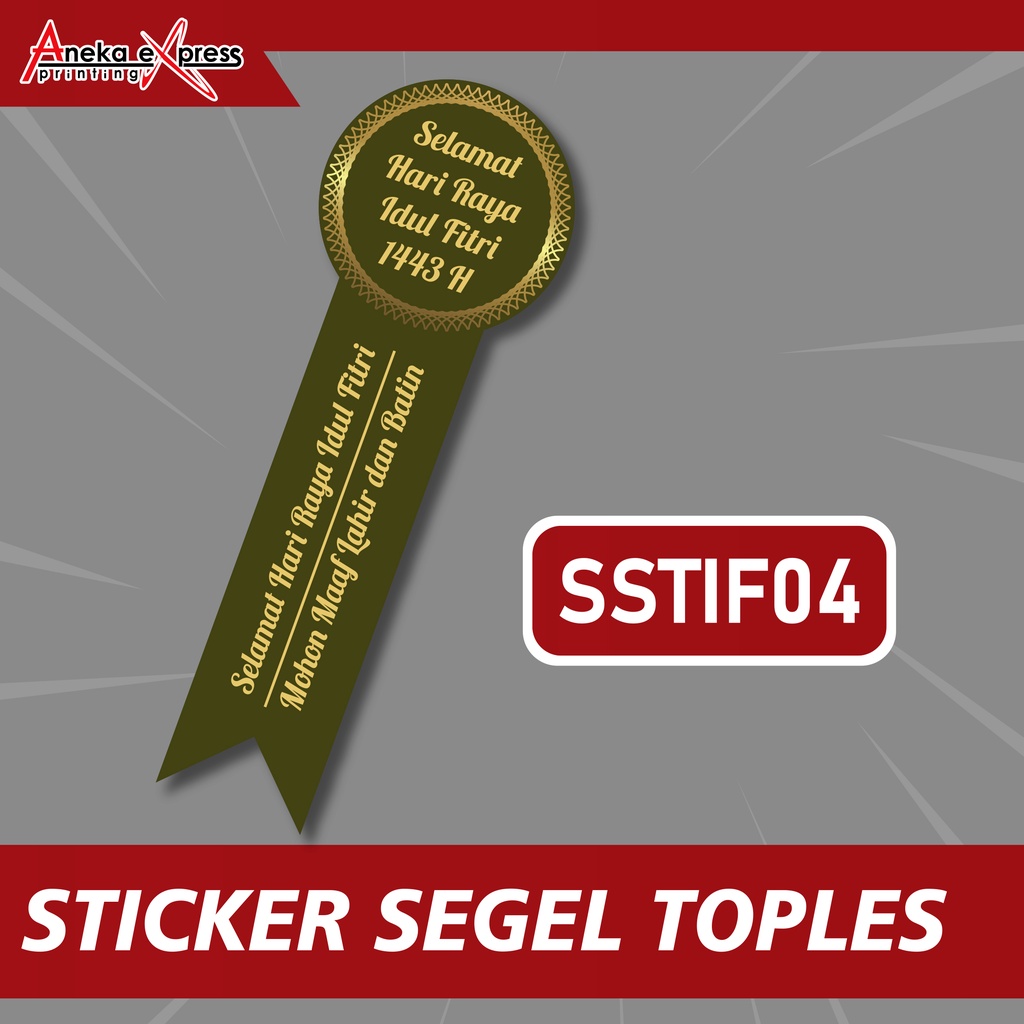 Stiker Segel | Sticker Toples | Stiker Lebaran Idul Fitri | Stiker Kemasan | Sticker Hampers-SSTIF04
