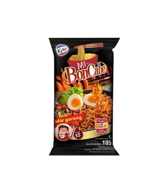 Kobe Mi Boncabe / Bon Cabe Mie Goreng Level 15 Pedas 105 gr