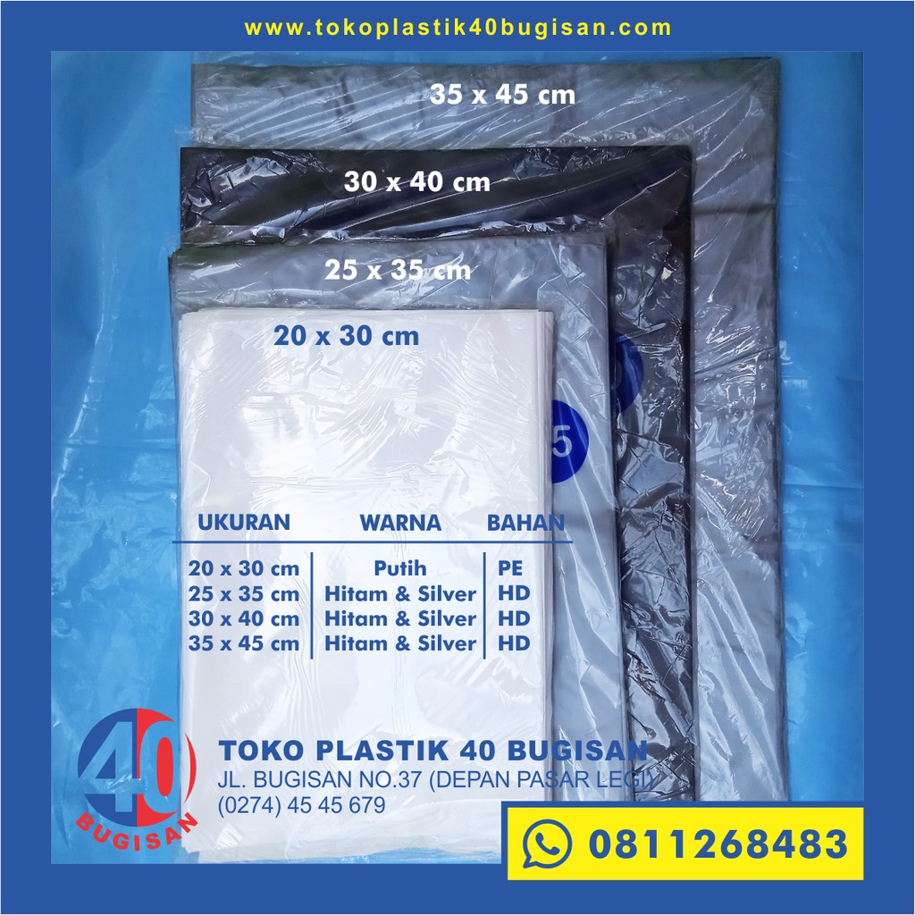 

Plastik Packing PE 20x30 cm putih isi 100 pcs