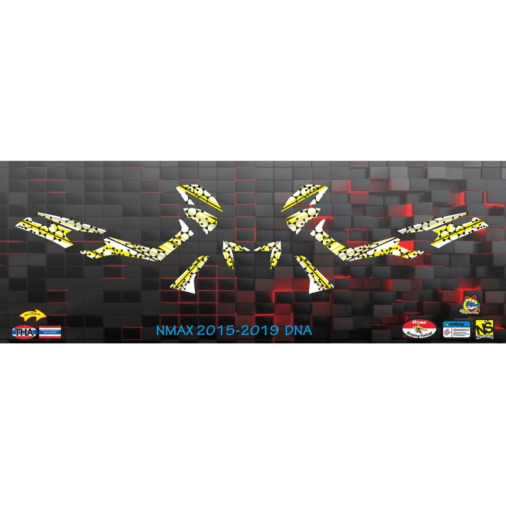 striping stiker decal nmax dna putih