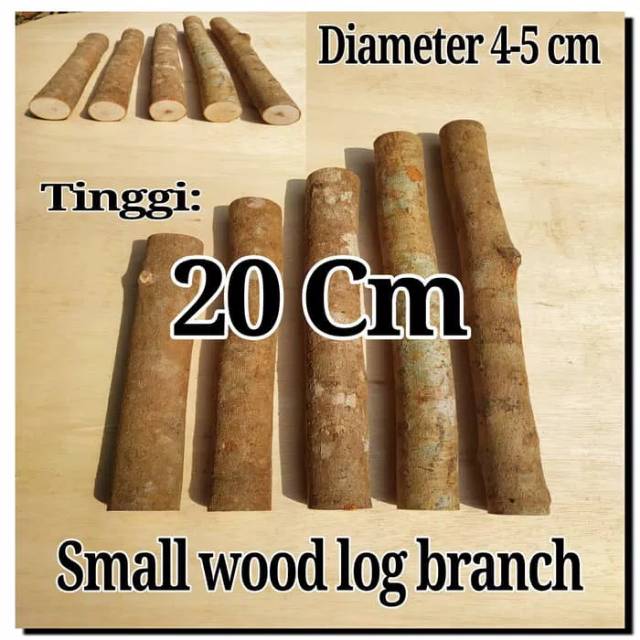 Small Wood Log Branch Diameter 4-5 Cm Tinggi 20 Cm Bahan Craft Diy