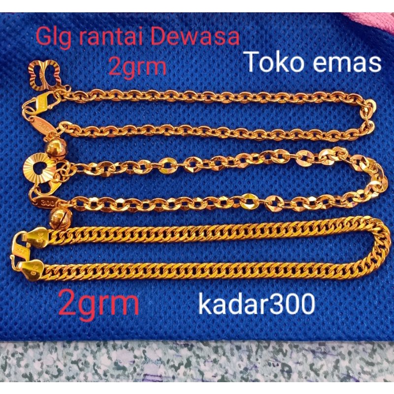 Gelang emas asli kadar 300 (6K) Model Gelang: