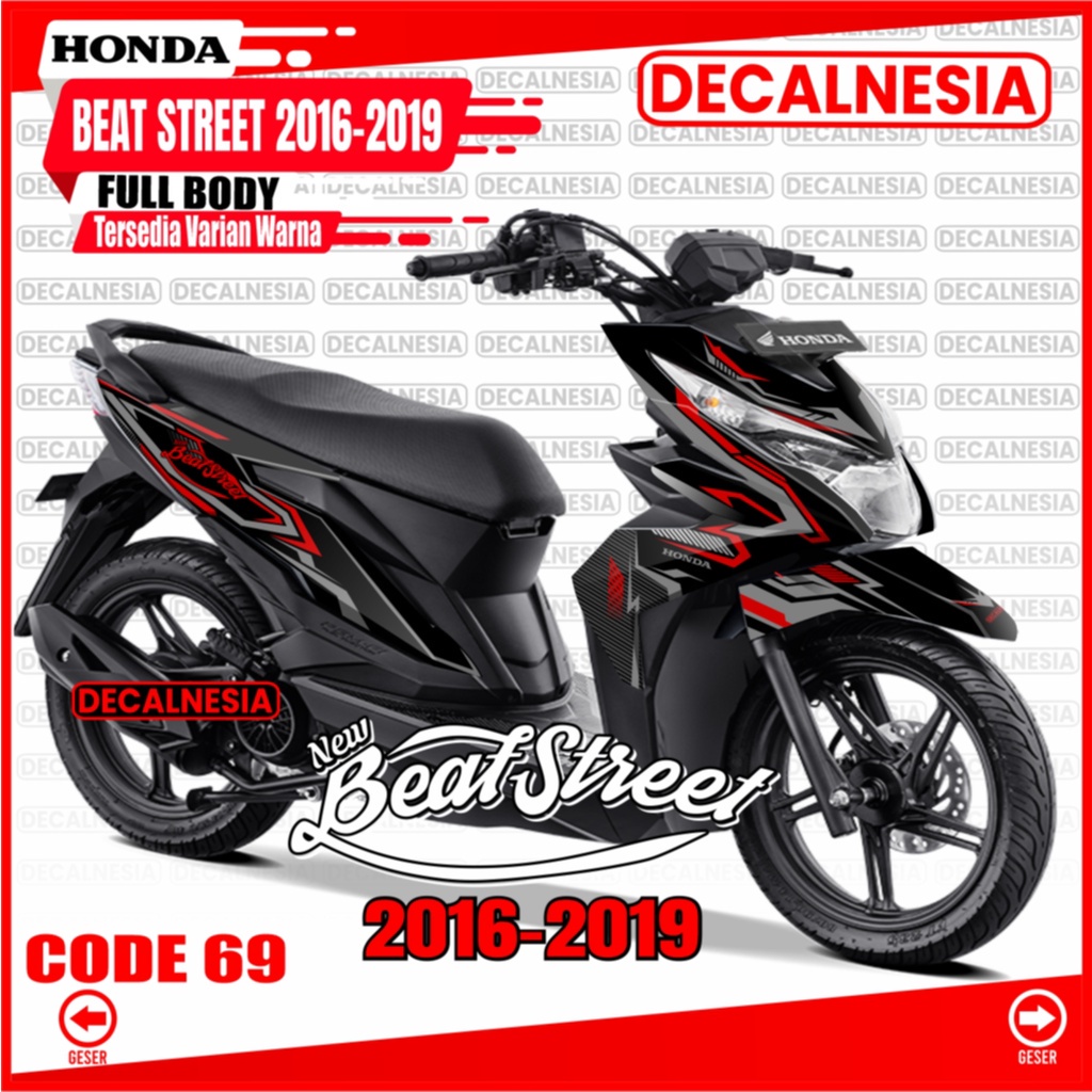 Decal Stiker Beat Street Full Body Old 2018 2019 Motor Honda Beat Street 2016 2017 Modifikasi Dekal 