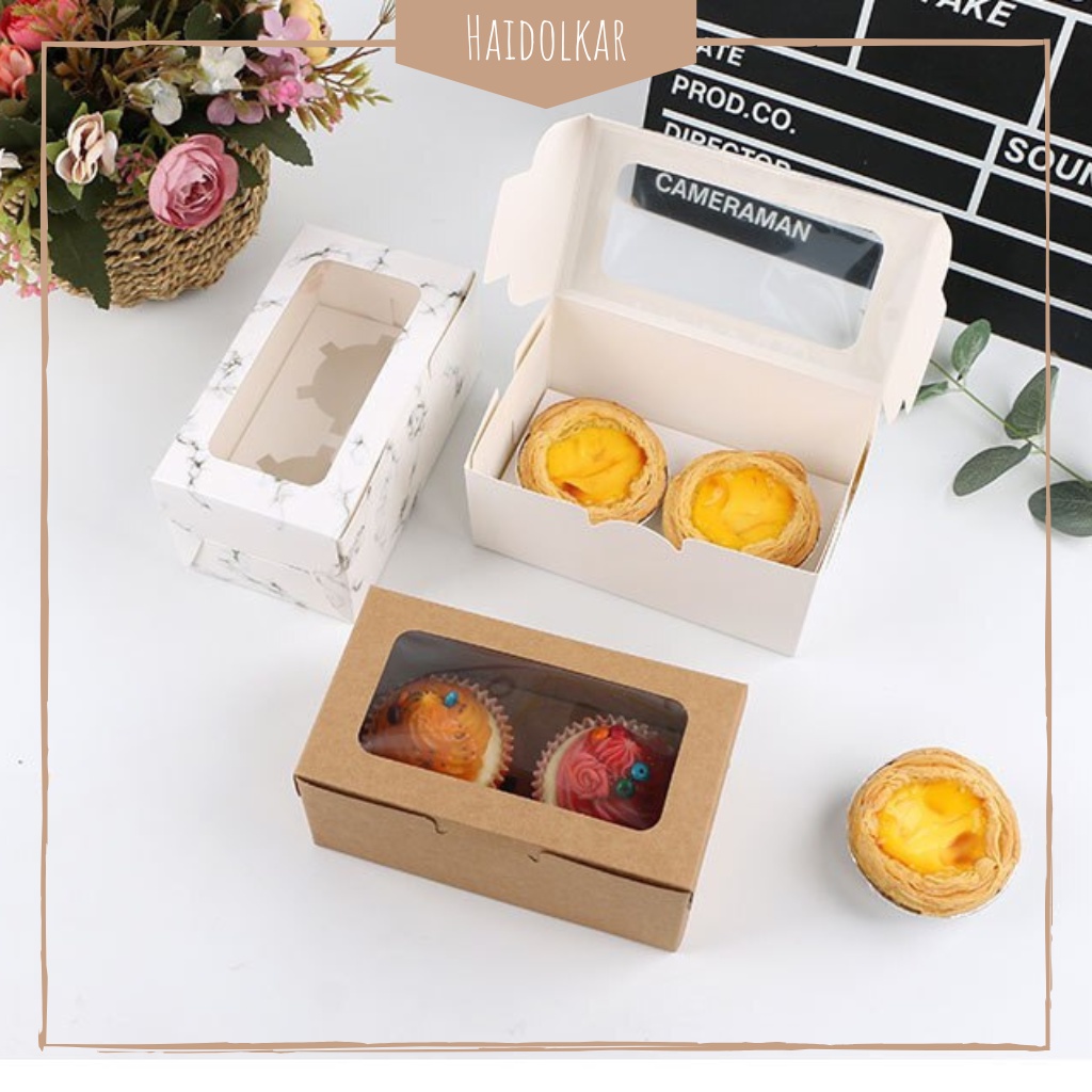

Kotak cupcake 2 cup kotak kue kotak kemasan box hadiah kotak bingkisan box zakka polos