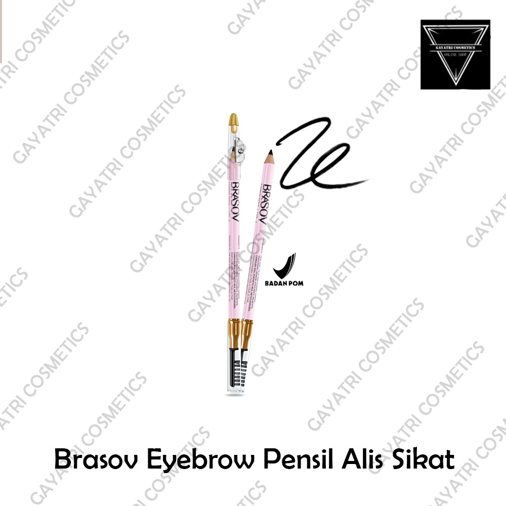 Brasov Eyebrow Pensil Alis Sikat 12 Pcs