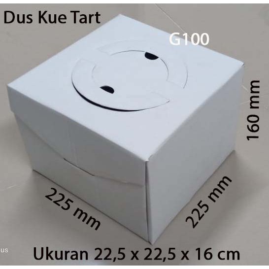 Dus Kue Tart 22,5 x 22,5 x 16 cm