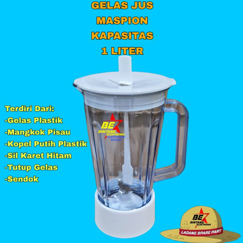 GELAS JUS BLENDER MASPION Set Plastik MT 1206 1207 12011 1213 1215 MT 1262 PL 1221 1263