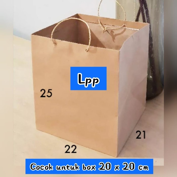 

[ 150 gsm ] Paper Bag bento,souvenir, kado, dll uk 21 x 22 x 25 cm