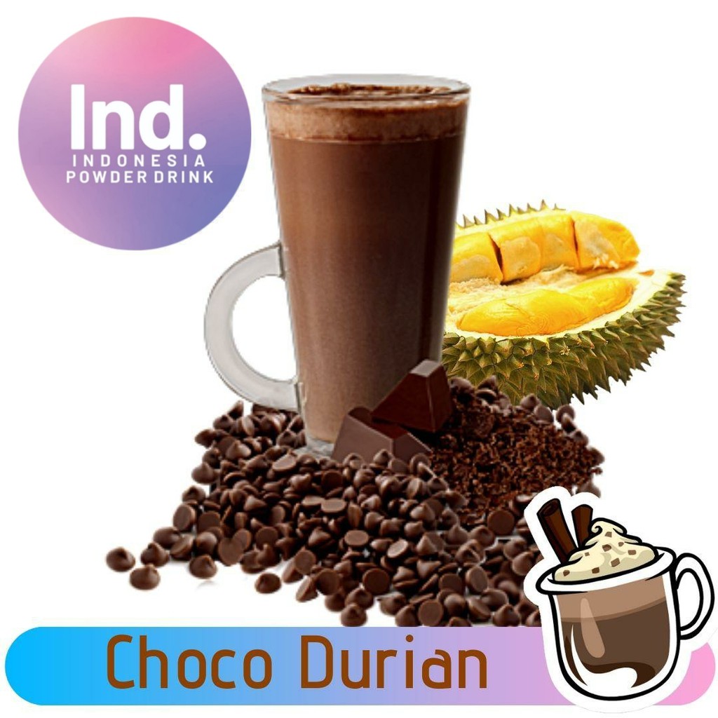 

MINUMAN BUBUK CAFE PREMIUM RASA CHOCO DURIAN BY INDONESIA POWDER DRINKS KEMASAN KILOAN COKELAT