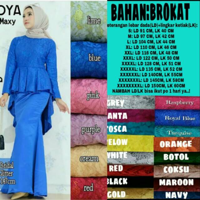 Stelan rok dekora brukat jumbo bigsize ld 150