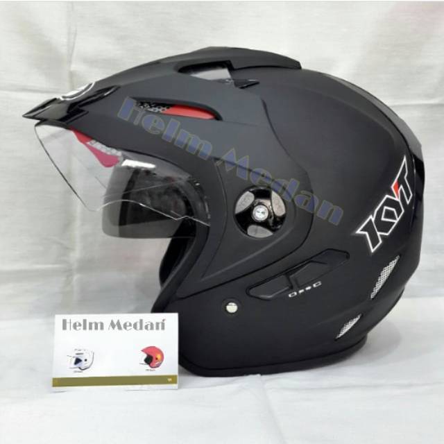 Jual Helm KYT Venom RR Original Polos Black Doff Shopee Indonesia