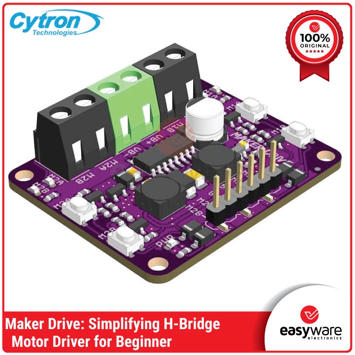 Cytron Maker Drive : Simplifying H-Bridge Motor Driver for Beginner