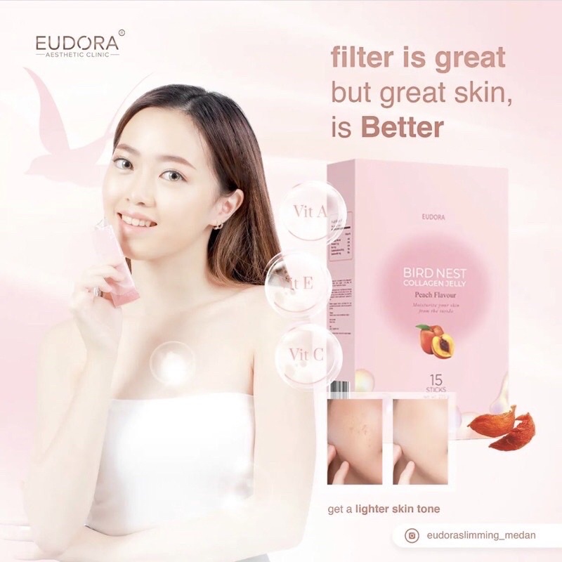 EUDORA BIRD NEST COLLAGEN JELLY GRATIS GIFT EYE MASK