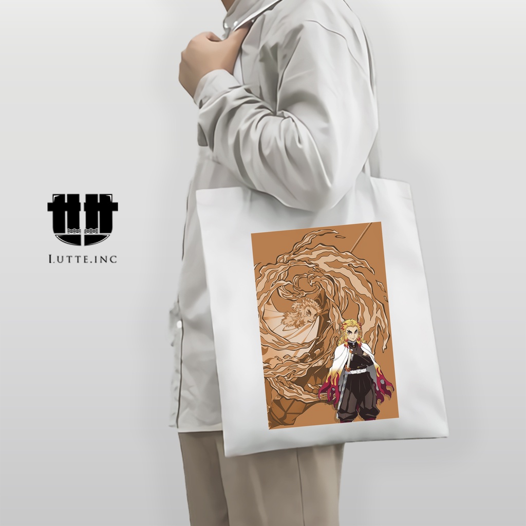 Tote bag Anime Tote bag Kanvas Premium Tas Tote  ( Demon Slayer 9 Pilar )