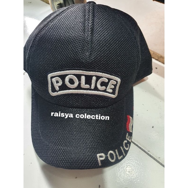 topi polisi jaring