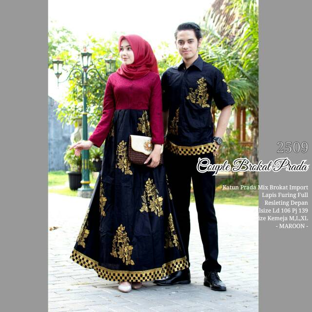 SHOPASHOP SOLO - kebaya brukat gamis muslim gamis Brukat batik couple baju muslim pakaian muslim