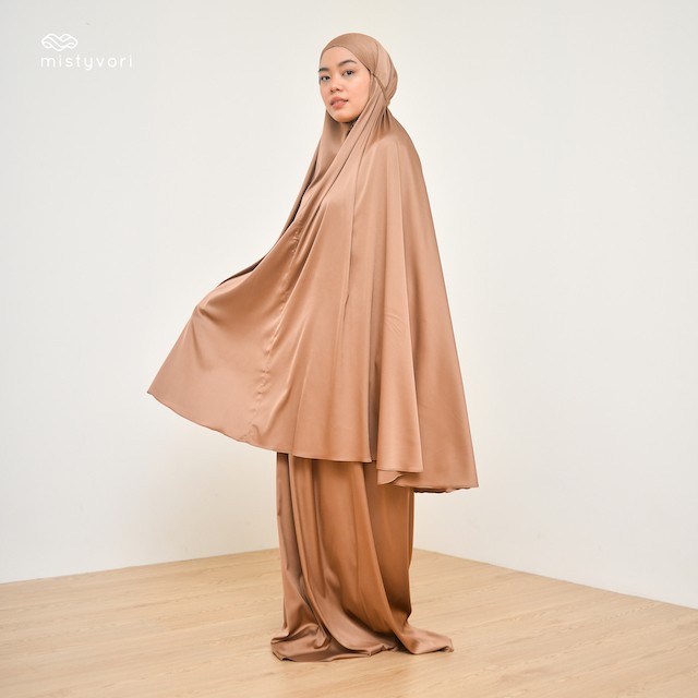 Mistyvori Halwa Praying Set Bahan Armani Silk Full Set - Sunsote