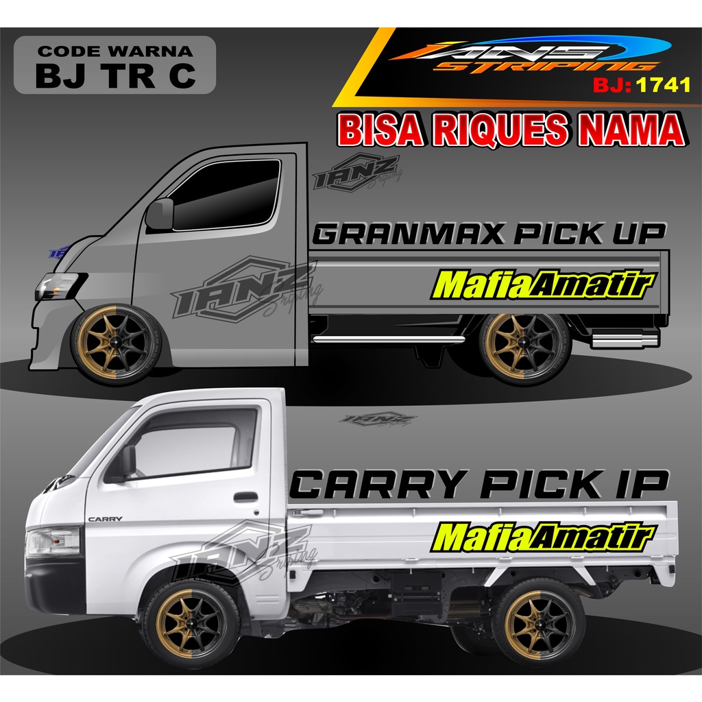 DECAL STIKER TULISAN MAFIA AMATIR BAK SAMPING GRANMAX PICK UP / STICKER BAK SAMPING GRANMAX / DECAL STICKER GRANMAX PICK UP