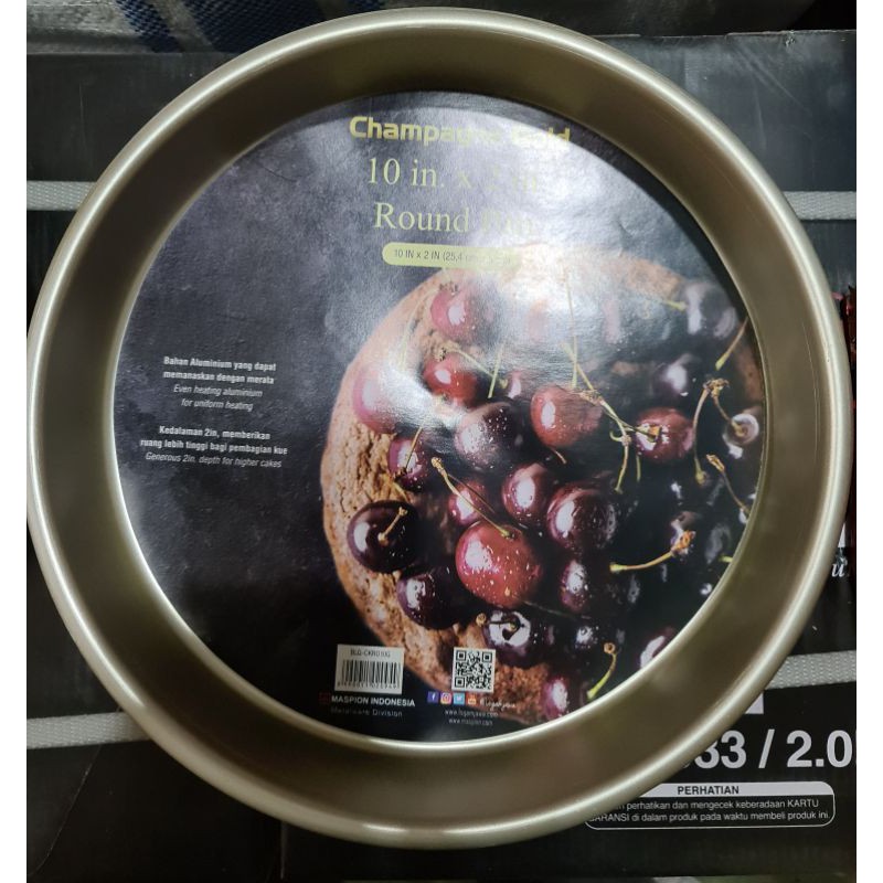 Maspion Loyang Kue 10&quot; x 2&quot; Round Pan Champagne Gold