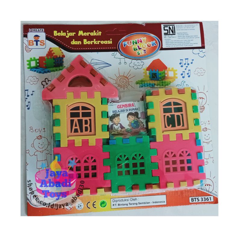 MAINAN EDUKASI ANAK PUZZLE RUMAH / MAINAN EDUKATIF bts3361