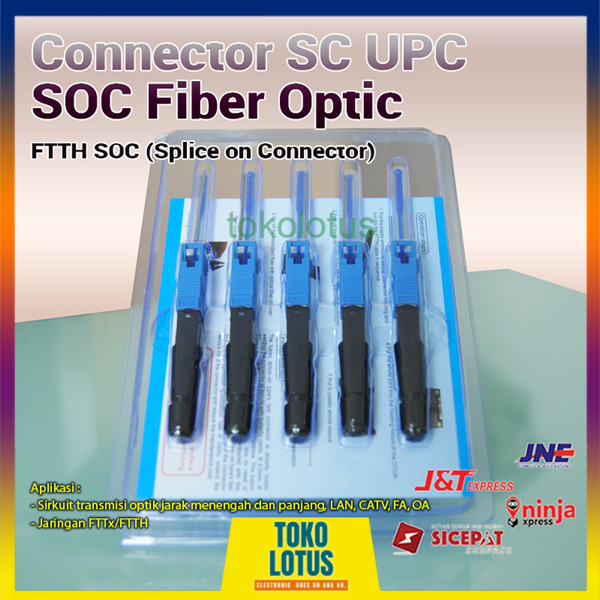 1Pack/5Pcs Connector SC UPC SOC Fiber Optic FTTH SOC (Splice on Connector) SC/UPC NEW IMPORT