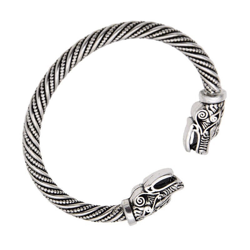 Perhiasan Gelang Desain Naga Bahan Stainless Steel Gaya Vintage Untuk Pria