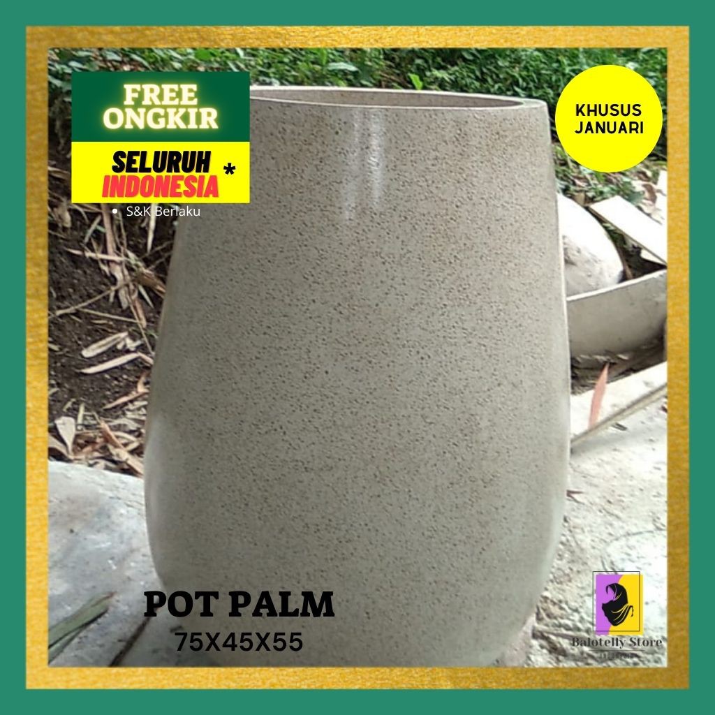 POT TANAMAN BESAR / POT PALEM / POT TERASO MARMER / POT TERAZZO