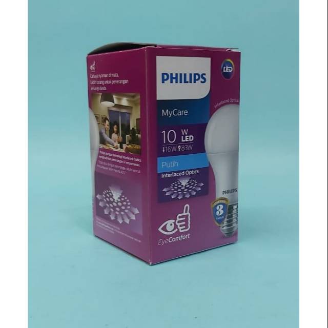 Philips LED 10w E27 A60 Putih 6000K