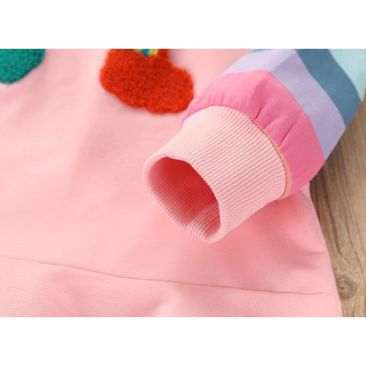 [Brandedbaby] ATASAN HOODIE ANAK PEREMPUAN IMPORT MOTIF RAINBOW SUPER SOFT