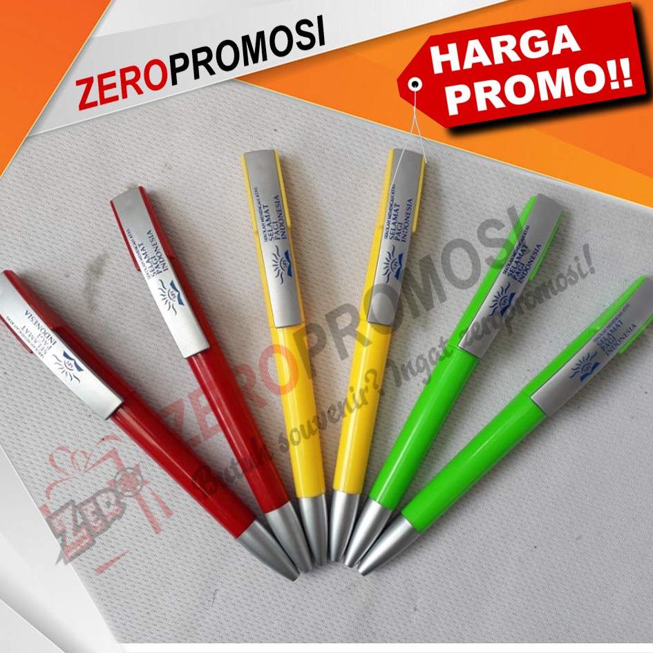 

Pulpen Plastik Putar / Pen Promosi Kode 1122 MIN ORDER 100pcs