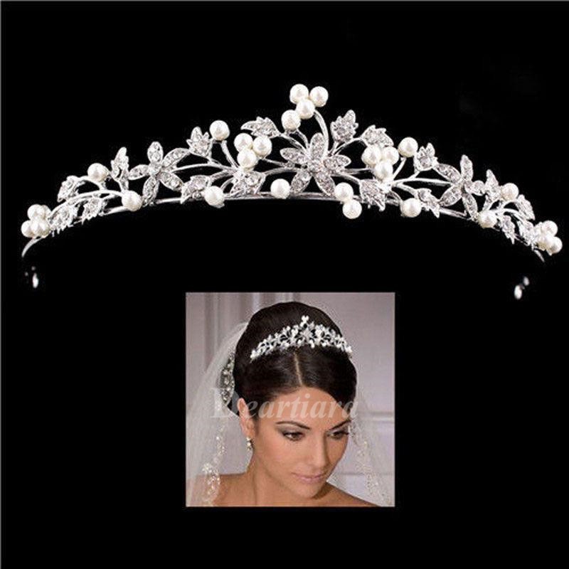 Crystal Wedding Bridal Tiara Crown Untuk Wanita Prom Diadem Hiasan Rambut