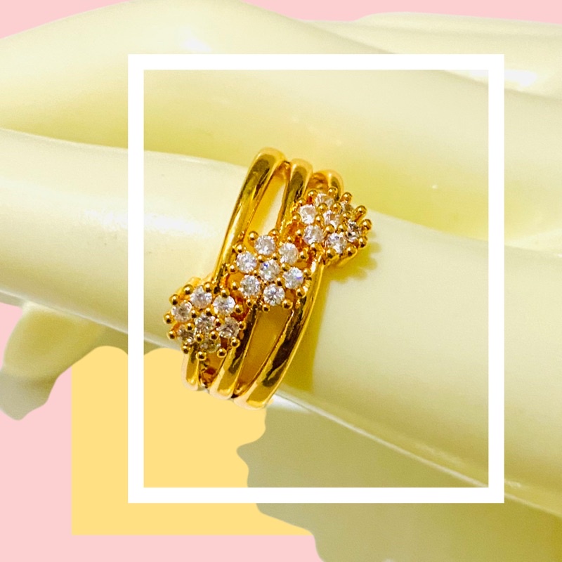 Cincin wanita //cincin permata //perhiasan fasion wanita//cincin//perhiasan lapis emas