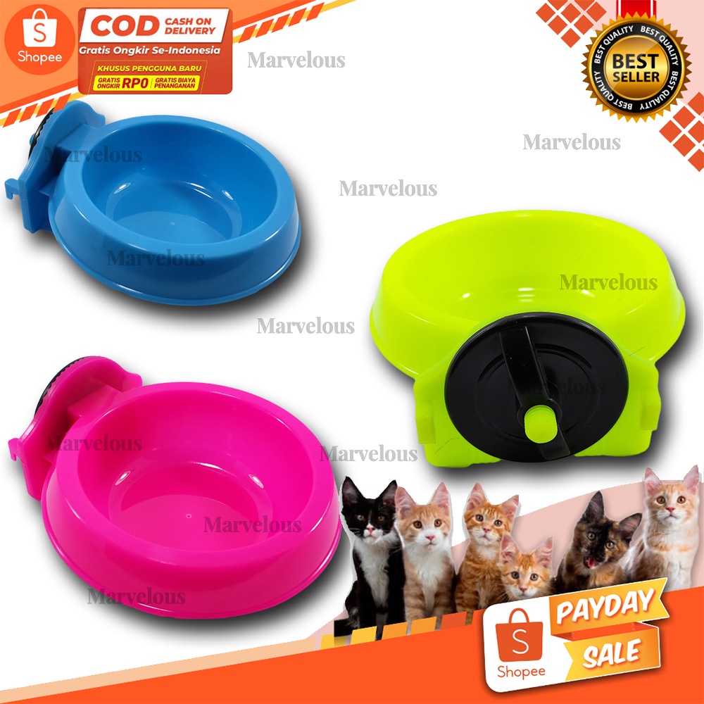 Tempat pakan kucing tempel / Tempat Makanan Kucing Plate Single Tempel Dinding / plate bowl