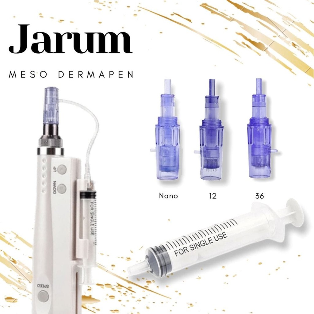 Jarum nano 12 pin 36 pin Dermapen meso gun mesotheraphy needle 2 in 1 injeksi serum dermapen