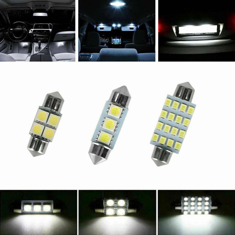 28 Pcs T10 Lebar Lampu LED Interior Lampu Bohlam Kit Dome Lampu Plat Nomor Aksesoris Mobil