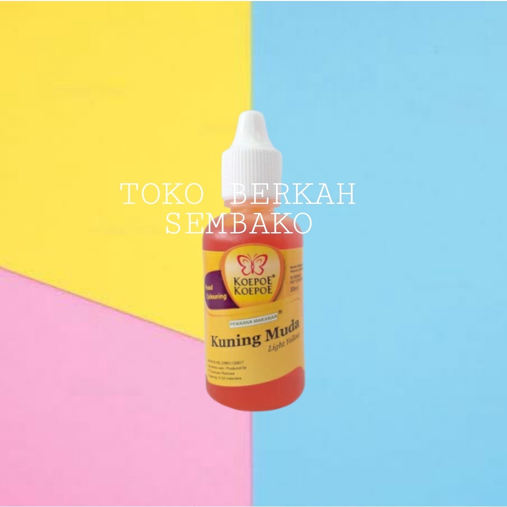 

Koepoe Koepoe Perwarna Makanan KUNING MUDA 30ml / Food Coloring Kupu Kupu