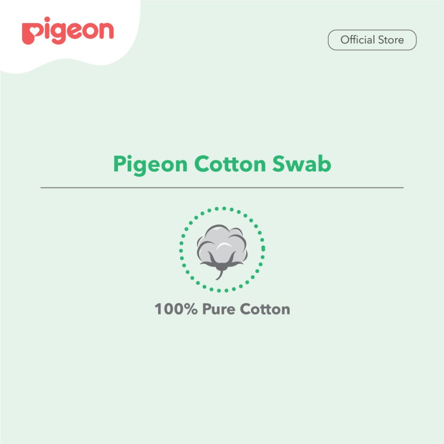 PIGEON Cotton Swab Isi 200 Pcs - Mix 2 Size | Cotton Buds