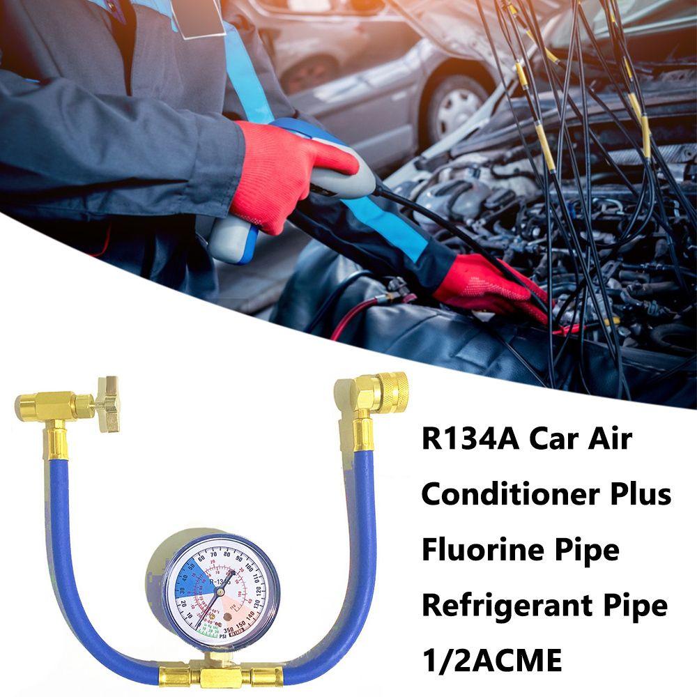 Populer Selang Charge Refrigerant Universal A/C Recharge Measuring Kit Aksesoris Mobil Suku Cadang Pengganti Otomatis Dengan Pengukur