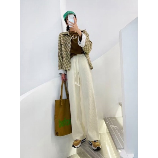 Celana Kulot Wanita Rajut Premium Import