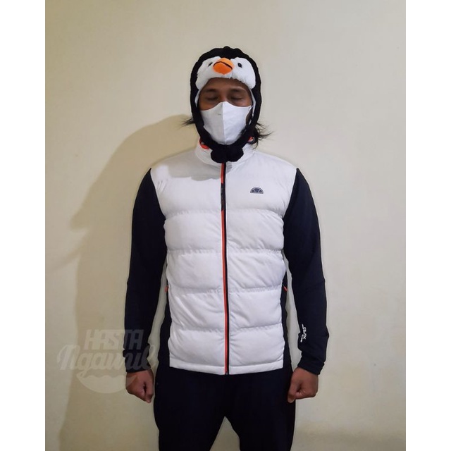 Jaket Bulu Angsa ELLESSE LECOQ size M-XL Bulang Hoodie Gunung second