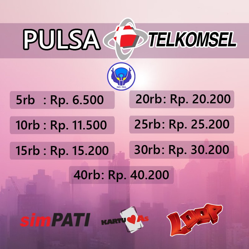 Pulsa Telkomsel Mulai Dari 5000 Rupiah