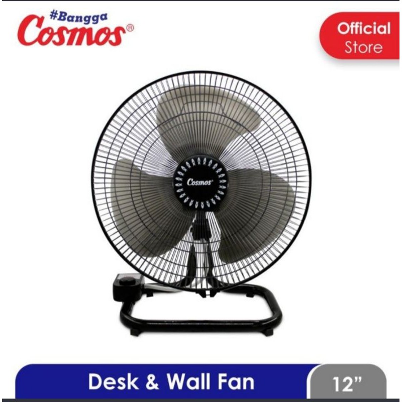 COSMOS Kipas Angin Meja Besi 12&quot; 2in1 Desk &amp; Wall 12 PDA - Garansi Resmi 1 Tahun